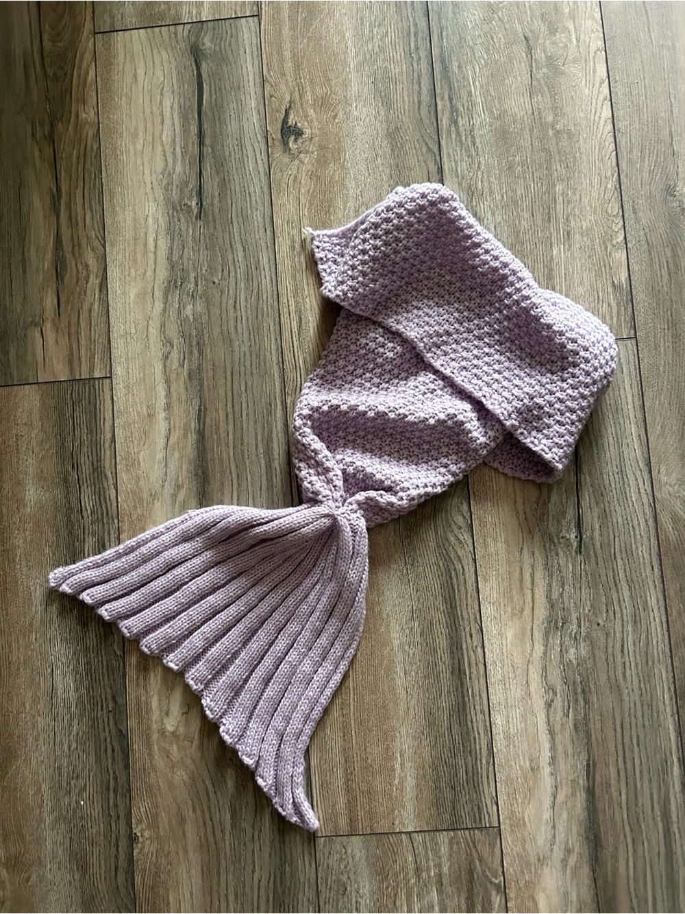 Baby Mermaid Tail Blanket - Light Lilac